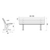 Banc exterieur Barcelone en bois exotique