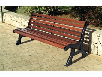 Banc exterieur Bastide en bois exotique