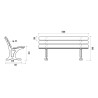 Banc exterieur Séville en bois exotique