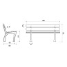 Banc exterieur Lugo en bois exotique