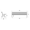 Banc exterieur Bastide en bois exotique
