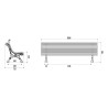 Banc exterieur Romantico en boix exotique