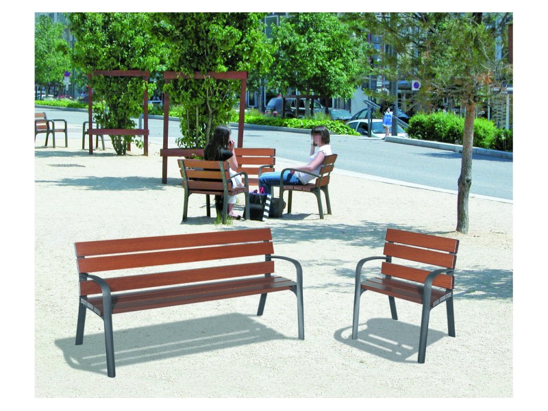 Banc exterieur Modo en bois exotique Banc exterieur Modo en bois exotique