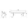 Banc exterieur Bilbao en bois exotique