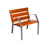 Fauteuil exterieur Modo-08 en bois exotique