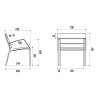 Fauteuil exterieur Modo-08 en bois exotique