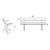 Banc exterieur Cologne  en pin traité autoclave