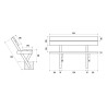 Banc exterieur Offenbourg  en pin traité autoclave