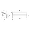 Banc exterieur Modo-08  en pin traité autoclave