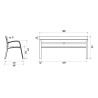 Banc exterieur Modo en bois technique