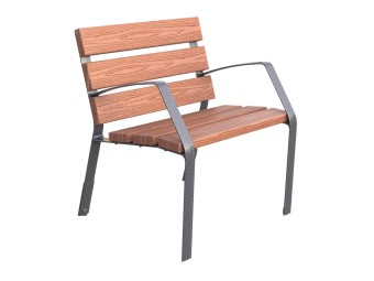 Fauteuil exterieur Modo-8 en bois technique