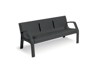 Banc exterieur Alvium en plastique recyclé