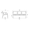 Banc exterieur Alvium en plastique recyclé