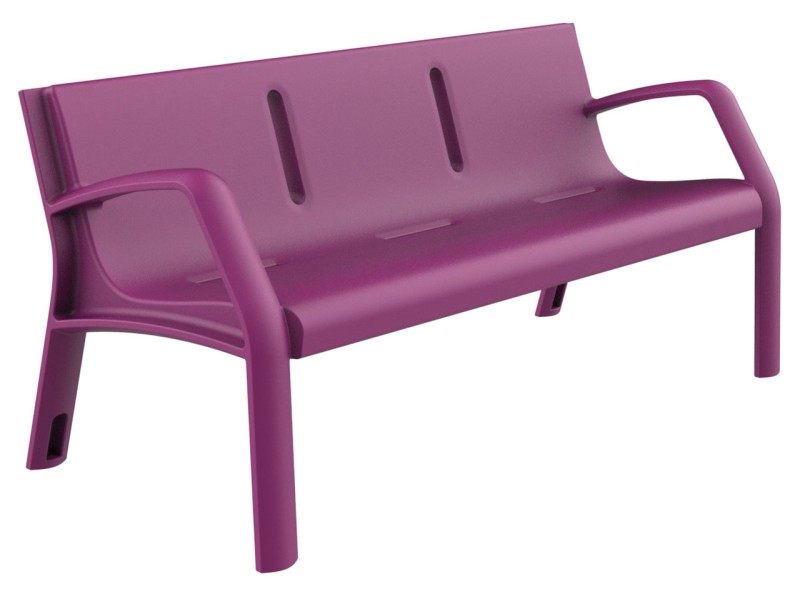 Banc exterieur Alvium en plastique recyclé Banc exterieur Alvium en plastique recyclé