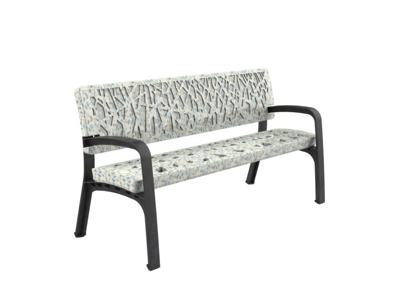 Banc exterieur Maverick en plastique recyclé issu des océans Banc exterieur Maverick en plastique recyclé issu des océans