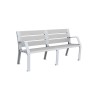 Banc exterieur Modo en plastique Eco avec accoudoirs
