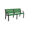 Banc exterieur Modo en plastique Eco avec accoudoirs