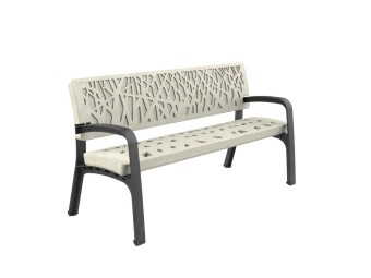 Banc exterieur Maverick en plastique recyclé issu des déchets urbain