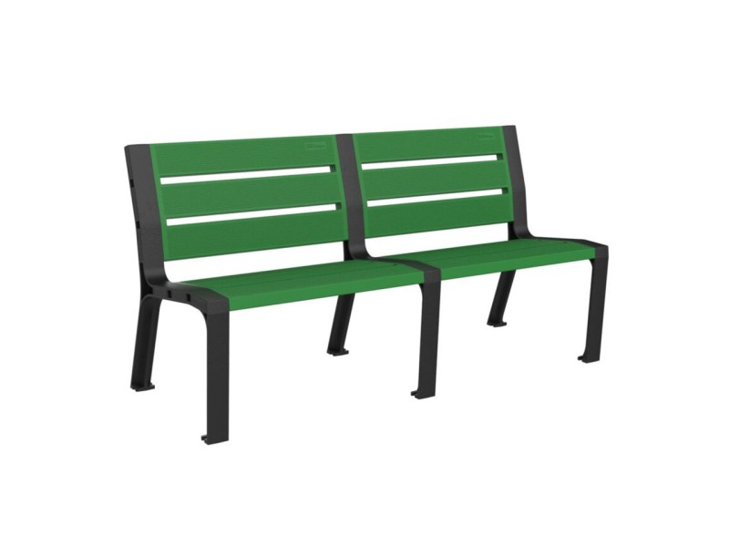 Banc exterieur Modo en plastique Eco sans accoudoirs Banc exterieur Modo en plastique Eco sans accoudoirs