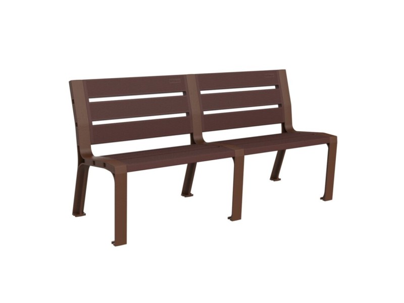 Banc exterieur Modo en plastique Eco sans accoudoirs Banc exterieur Modo en plastique Eco sans accoudoirs