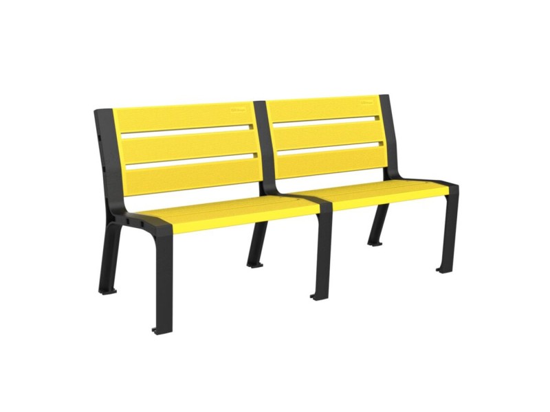 Banc exterieur Modo en plastique Eco sans accoudoirs Banc exterieur Modo en plastique Eco sans accoudoirs