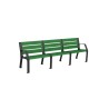 Banc exterieur Modo en plastique Eco avec accoudoirs