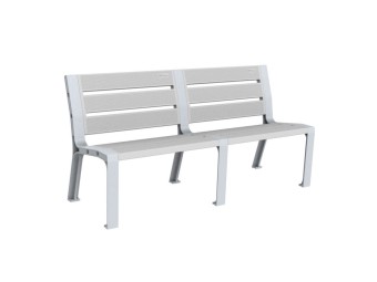 Banc exterieur Modo en plastique Eco sans accoudoirs