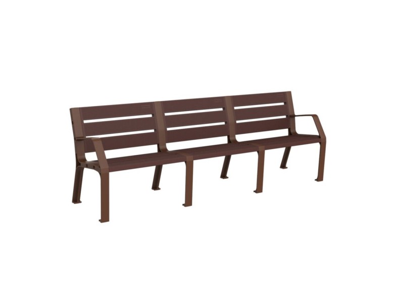 Banc exterieur Modo en plastique Eco avec accoudoirs Banc exterieur Modo en plastique Eco avec accoudoirs