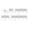 Banc exterieur Modo en plastique Eco sans accoudoirs