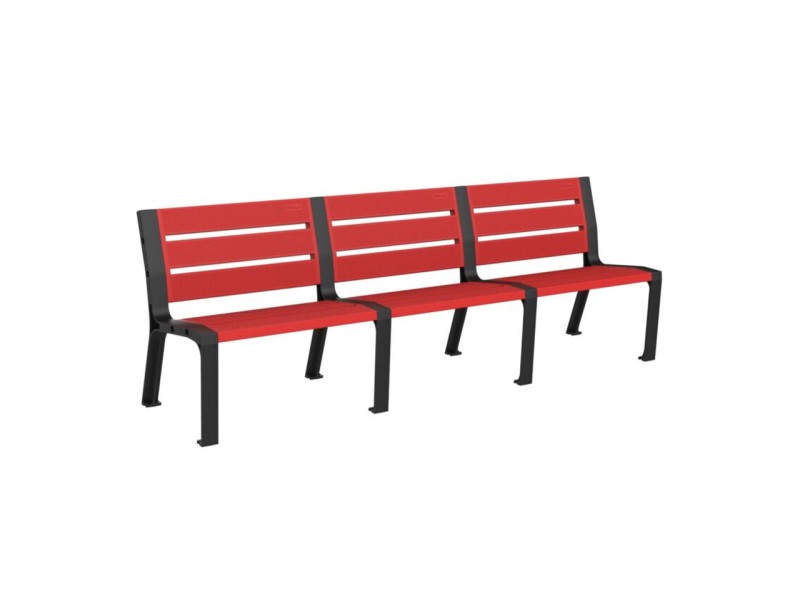 Banc exterieur Modo en plastique Eco sans accoudoirs Banc exterieur Modo en plastique Eco sans accoudoirs