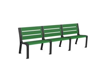 Banc exterieur Modo en plastique Eco sans accoudoirs