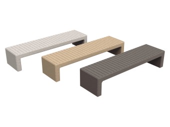 Banquette exterieure Zeus en plastique recyclé