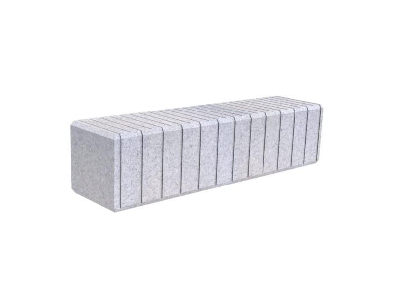 Banquette exterieure Heba longue en plastique recyclé Banquette exterieure Heba longue en plastique recyclé