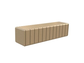 Banquette exterieure Heba longue en plastique recyclé