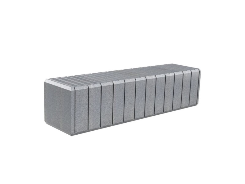 Banquette exterieure Heba longue en plastique recyclé Banquette exterieure Heba longue en plastique recyclé