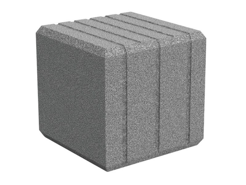 Banquette exterieure Heba carré en plastique recyclé Banquette exterieure Heba carré en plastique recyclé