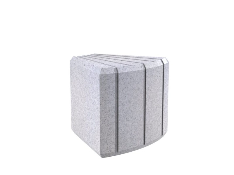 Banquette exterieure Heba courbe en plastique recyclé Banquette exterieure Heba courbe en plastique recyclé
