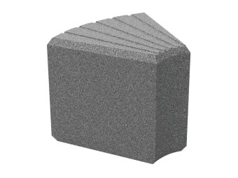 Banquette exterieure Heba courbe en plastique recyclé