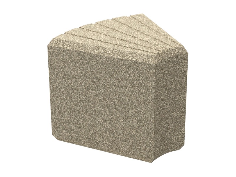 Banquette exterieure Heba courbe en plastique recyclé Banquette exterieure Heba courbe en plastique recyclé
