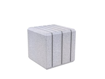Banquette exterieure Heba carré en plastique recyclé