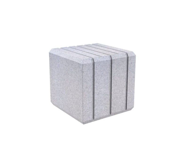 Banquette exterieure Heba carré en plastique recyclé Banquette exterieure Heba carré en plastique recyclé