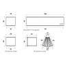 Banquette exterieure Heba longue en plastique recyclé