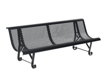 Banc exterieur Santiago 2 pieds en acier peint