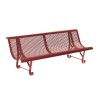 Banc exterieur Santiago 2 pieds en acier peint