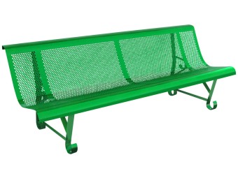 Banc exterieur Santiago 2 pieds en acier peint