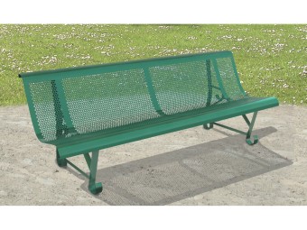 Banc exterieur Santiago 2 pieds en acier peint