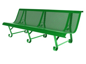 Banc exterieur Santiago 3 pieds en acier peint
