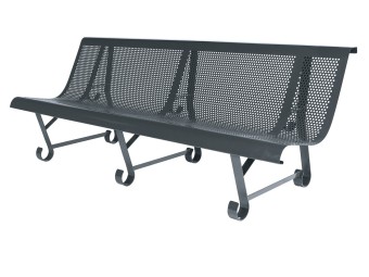 Banc exterieur Santiago 3 pieds en acier peint