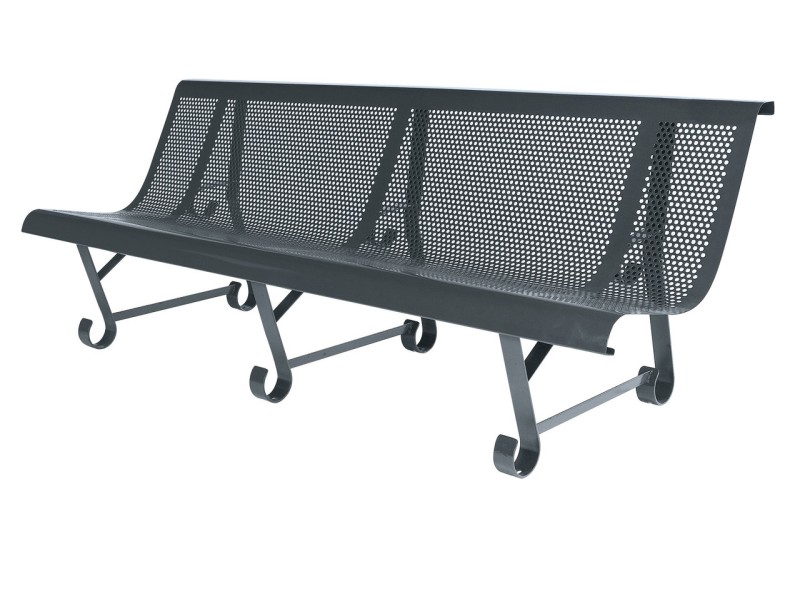 Banc exterieur Santiago 3 pieds en acier peint Banc exterieur Santiago 3 pieds en acier peint