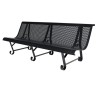 Banc exterieur Santiago 3 pieds en acier peint